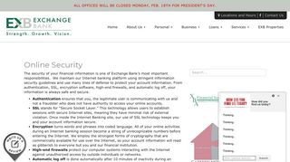 Online Security | Exchange Bank