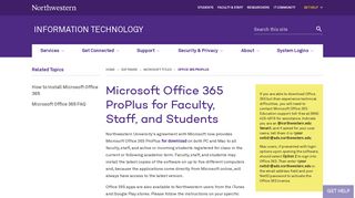 Microsoft Office 365 ProPlus for Faculty, Staff, and Students ...