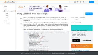 Using Data from Web, how to login? - Stack Overflow