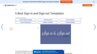 5 Best Sign in and Sign out Templates | Free & Premium Templates