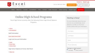 Excel High School Sitemap