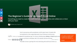 The Beginner's Guide to Microsoft Excel Online - Zapier