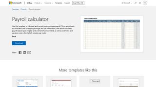 Payroll calculator Excel - Office templates & themes - Office 365