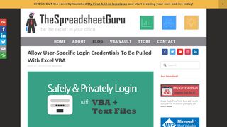Allow User-Specific Login Credentials To Be Pulled With Excel VBA ...