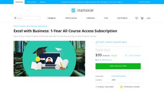 Excel with Business: 1-Year All Course Access Subscription ...