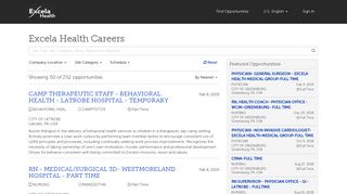 Excela Health Careers - My Job Search