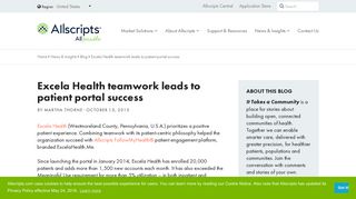 Excela Health teamwork leads to patient portal success - Allscripts