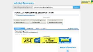 excelcareholdings.skillport.com at WI. Registration/Login Form