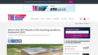 What is the TEF? Results of the teaching excellence framework 2018 ...