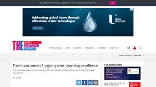 The importance of arguing over teaching excellence | Times Higher ...