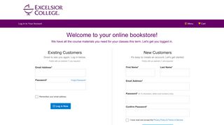 Log In | Excelsior College Online Bookstore - MBS Direct