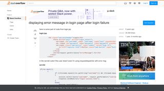 displaying error message in login page after login failure - Stack ...