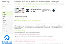 Exchange 2010 - OWA - Lock user after x amount of failed logins ...