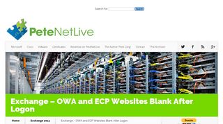Exchange - OWA and ECP Websites Blank After Logon | PeteNetLive