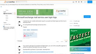 Microsoft exchange mail service user login logs - Stack Overflow