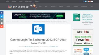 Cannot Login To Exchange 2013 ECP After New Install