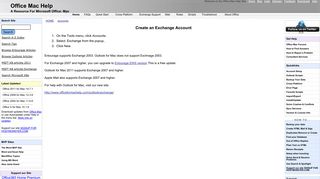 Create an Exchange Account - Microsoft Office - MVPs.org