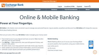Online & Mobile Banking – Exchange Bank