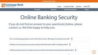 Online Banking Security – Exchange Bank