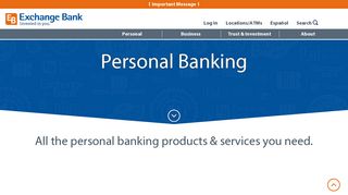 Personal Banking – Exchange Bank
