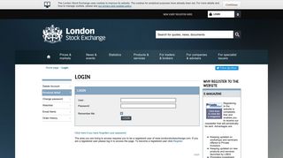 Login - London Stock Exchange