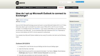 How do I set up Microsoft Outlook to connect to Exchange? | Academic ...