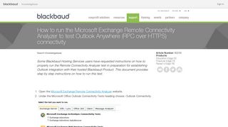 How to run the Microsoft Exchange Remote Connectivity Analyzer to ...