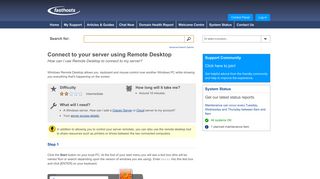 Connect to your server using Remote Desktop
