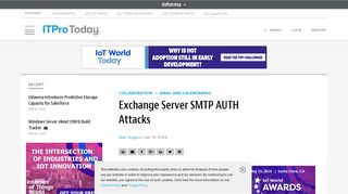 Exchange Server SMTP AUTH Attacks | IT Pro