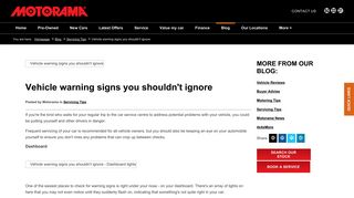 Vehicle Warning Signs you Shouldnt Ignore | Motorama