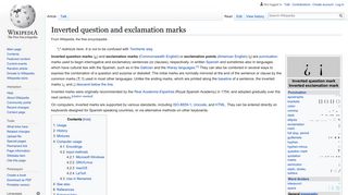 Inverted question and exclamation marks - Wikipedia