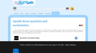 Upside down question and exclamation (text symbols on keyboard)