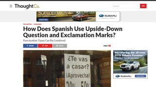 Upside-Down Question and Exclamation Marks in Spanish