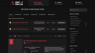 Exclusive Casino - NONSTOPBONUS.COM