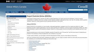 Export Controls On-Line (EXCOL) - Global Affairs Canada