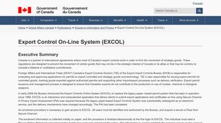 Export Control On-Line System (EXCOL)