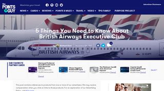 5 Things to Know About British Airways Executive Club - The Points Guy