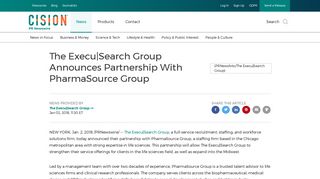 The Execu|Search Group Announces Partnership With PharmaSource ...