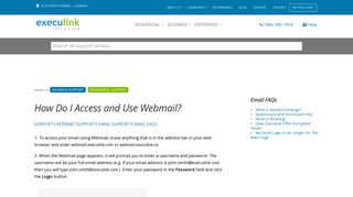 How Do I Access and Use Webmail? | Execulink Telecom : Execulink ...
