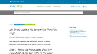 My Email Login Is No Longer On The Main Page | Execulink Telecom ...