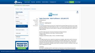 Sales Executive - Mail Fulfilment - £35,000 OTE | CV-Library.co.uk ...