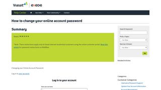 How to change your online account password - exede | Wildblue