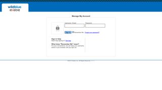 wildblue.net Customer Portal | Login Page