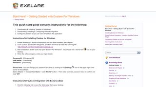 Start Here! - Getting Started with Exelare For Windows – Exelare For ...