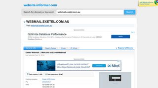 webmail.exetel.com.au at WI. Exetel Webmail :: Welcome to Exetel ...