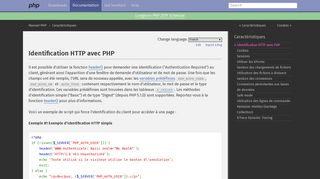 PHP: Identification HTTP avec PHP - Manual - PHP.net