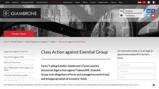 Class Action against Exential Group - Giambrone Law