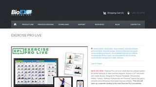 Exercise Pro Live online exercise software - BioEx Systems