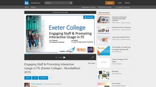 Engaging Staff & Promoting Interactive Usage in FE (Exeter College) -…
