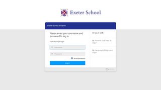 Forgotten your password? - Exeter School Intranet